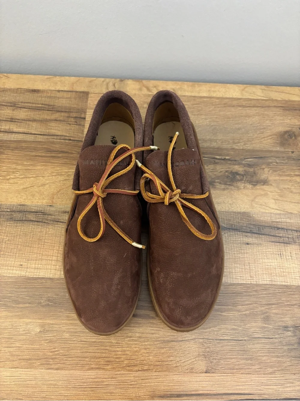Manitobah Mukluks Modern Moccasins Nubuck Leather Brown Men’s NEW